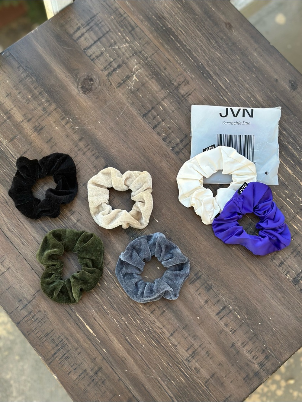 JVN Scrunchie Set in Satin & Velvet
